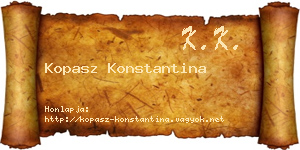 Kopasz Konstantina névjegykártya